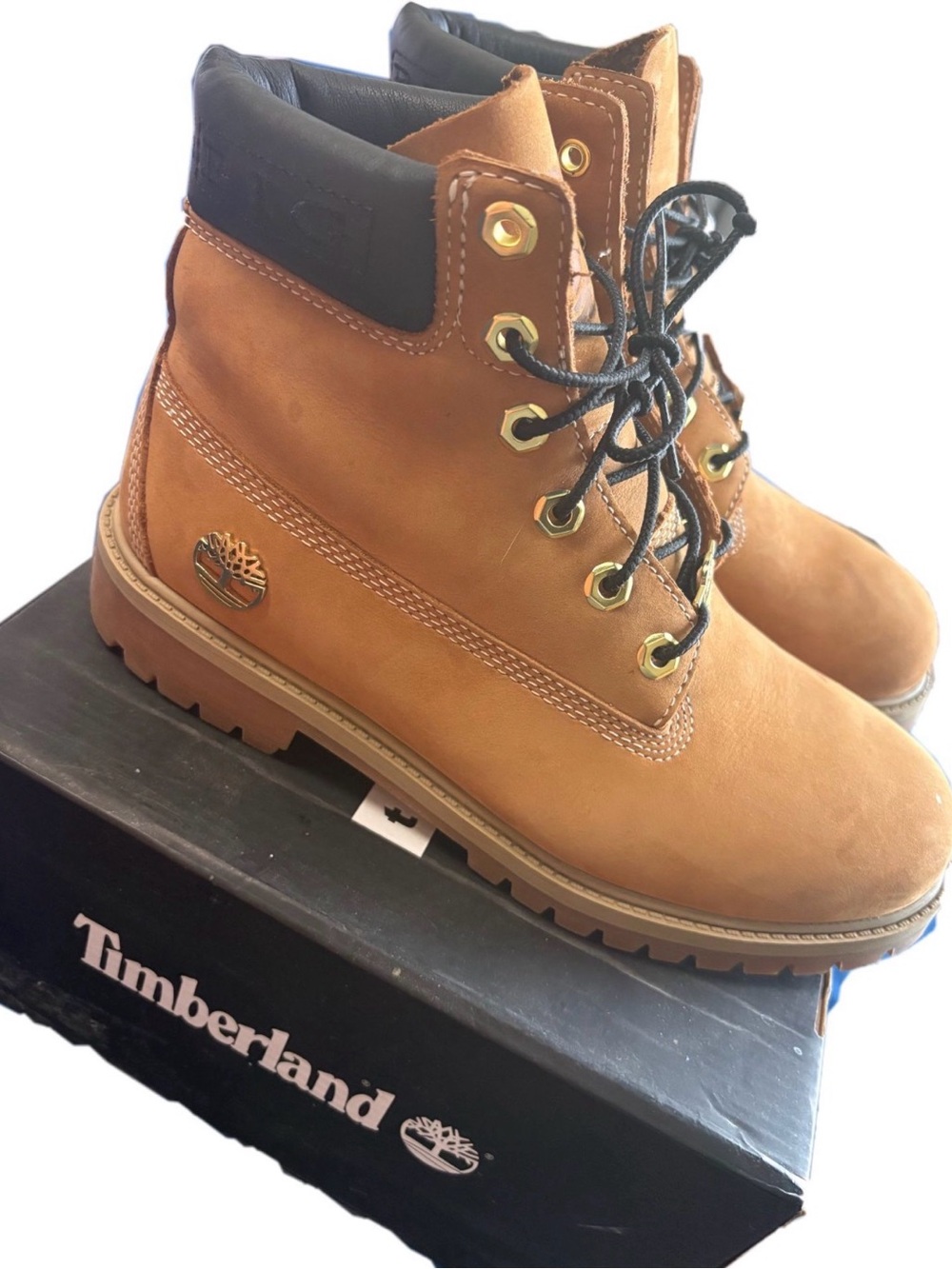 Timberland Wheat Nubuck Waterproof Lace-Up Work Boots